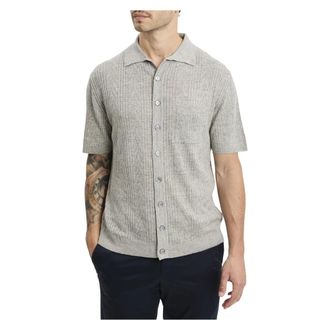 Daniele Fiesoli Lovershirt - Heren - Korte mouwen Overhemden - Grijs - XL - Katoen - Overhemden