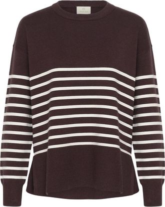 Kaffe Round-neck Truien - Dames - Ronde hals truien - Bruin - L - Truien & Vesten
