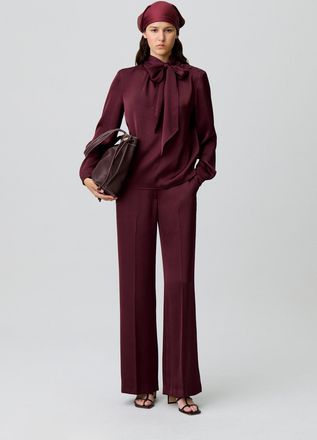 Claudie Pierlot Flowy blouse with lavallière collar