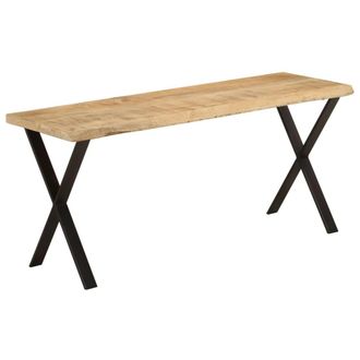 vidaXL Vidaxl - Banco Con Borde Natural De Madera De Mango Maciza 105 Cm