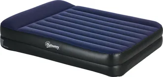 OUTSUNNY King Inflatable Mattress with Electric Pump and Integrated Pillow | TJ Hughes