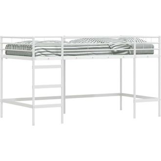 vidaXL KidsLoft Bed Frame White 107 x 200 cm Steel vidaXL