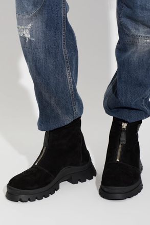 Dsquared2 Leather Ankle Boots Ankle, Mens, Black