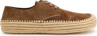 Loewe Rio Espadrille Brushed Suede Sneakers - Taupe - 44 (IT44 / UK10)