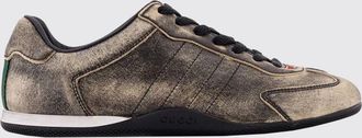 Gucci Sneakers Shift in pelle effetto invecchiato con dettaglio Web bicolore