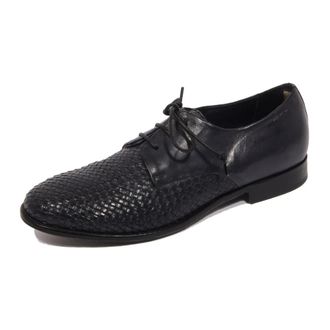 Alexander Hotto Vintage leren schoen met Intreccio-stijl - Heren - Nette schoenen - Blauw - 40 EU - Leer - Schoenen