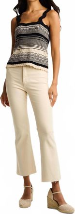 Lisa Todd Womens Summer Sway Tank Top In Almond/black