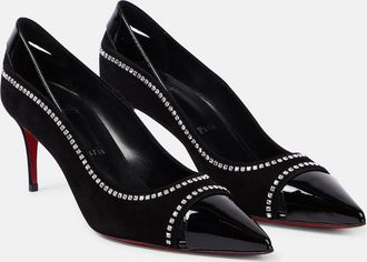 Christian Louboutin Duvette Strass 70 patent leather pumps
