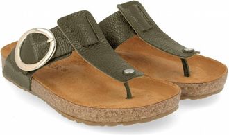 Haflinger Womens Corinna Casual Sandals In Olive Pebble