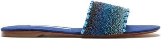 Maliparmi Sliders, female, Blue, Size: 11 US Degrade Beads Slide Sandal