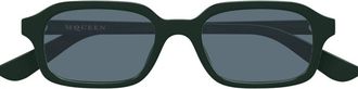 Alexander McQueen Spike Zonnebril - unisex - Zonnebrillen - Groen - 51 MM - Leer - Accessoires