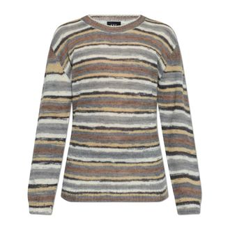 A.P.C. Round-neck Knitwear, male, Multicolor, Size: S Striped Pattern Sweater