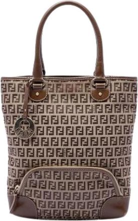 Fendi Pre-owned Vintage Tote - Dames - Vintage Handtas - Beige - ONE Size - Leer - Vintage