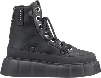 INUIKII Leather Matilda - Dames - Sneakers - Zwart - 38 EU - Leer - Schoenen