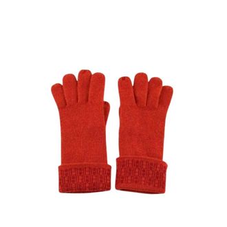 Herm&egrave;s Pre-owned Cashmere Handschoenen - Dames - Pre-owned - Rood - Maat: ONE Size Kasjmier