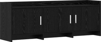 vidaXL Mueble De Tv 130 X 33 X 47 Cm Roble Negro Madera De Ingenier&iacute;a Vidaxl