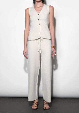 Greylin Raven Knit Pull On Pants In Sand