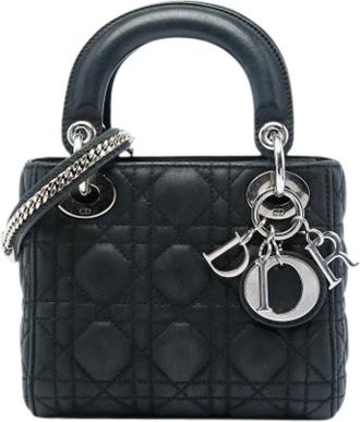 Dior Pre-owned Lady Dior - Dames - Vintage Handtas - Zwart - ONE Size - Leer - Vintage