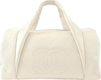 Chanel Pre-owned Boston Bag - Dames - Vintage Handtas - Wit - ONE Size - Leer - Vintage