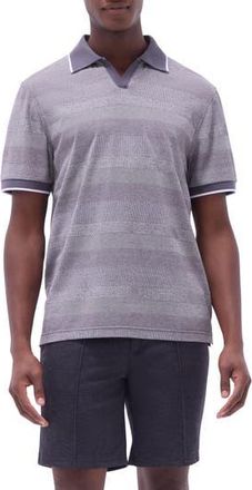 Bugatchi Tipped Johnny Collar Polo in Anthracite at Nordstrom Rack, Size Xx-Large