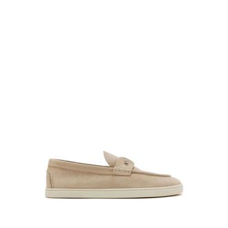 Christian Louboutin Mocassino Chambeliboat - Heren - Schoenen - Beige - Maat: 45 EU Leer