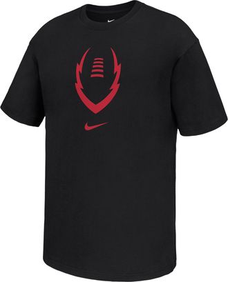 Nike Mens Swoosh Max90 Football T-Shirt in Black | M11766P484NKFB-BLK