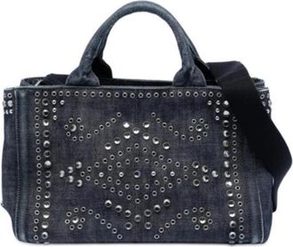 Prada Pre-owned Denim prada-bags - Dames - Vintage Shopper - Grijs - ONE Size - Denim - Vintage
