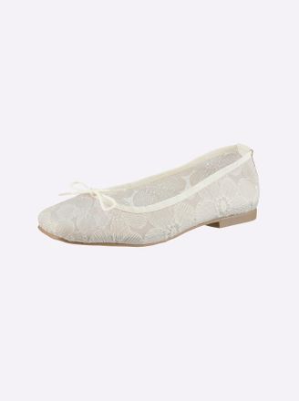 Heine Ballerina HEINE, Damen, Gr. 35, creme, Textil, Schuhe Ballerina