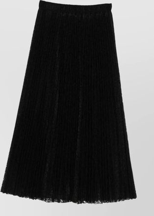 Ermanno Scervino embroidered skirt midi length pleated sheer