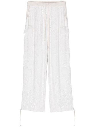 P.A.R.O.S.H. Broek met pailletten - Wit