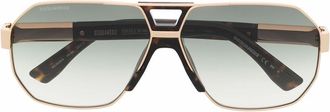 Dsquared2 Eyewear pilot-frame sunglasses - men - Acetate/Metal - 63 - Brown