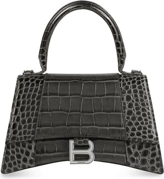 Balenciaga small Hourglass top-handle bag - women - Calf Leather - OS - Grey