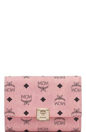 MCM Aren Trifold Wallet in Visetos in Pink at Nordstrom