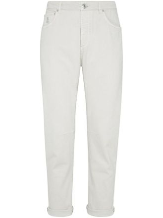 Brunello Cucinelli Light Grey Denim leisure fit trousers