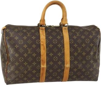 Louis Vuitton Pre-owned Weekend Bags, female, Brown, Size: ONE SIZE Pre-owned Canvas Weekend Bag