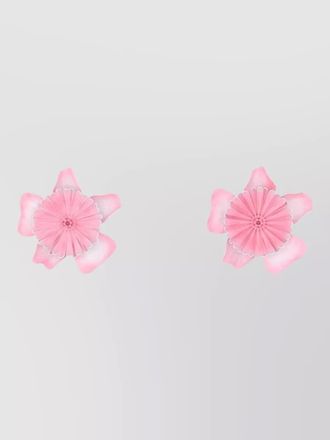 Chlo&eacute; metal bloom stud floral earrings