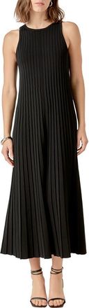 English Factory Pleated Knit Sleeveless Maxi Dress in Black at Nordstrom, Size Medium