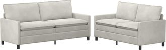 vidaXL Set Di Divani 2 Pz Crema Velluto Vidaxl