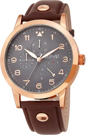 August Steiner Retrograde Gray Dial Mens Watch AS8244RG