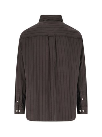 Mfpen Mens Shirts Brown Cotton