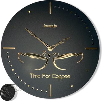 OEM Reloj De Cocina Redondo Y Silencioso 3d Golden Cups