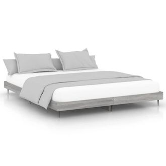 Berkfield Home Bed Frame Grey Sonoma 200x200 cm Engineered Wood