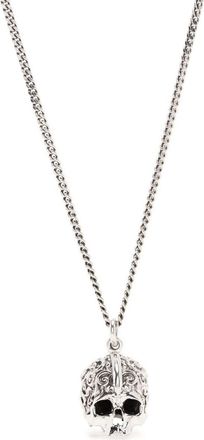 Emanuele Bicocchi Arabesque skull pendant necklace - unisex - Sterling Silver - One Size