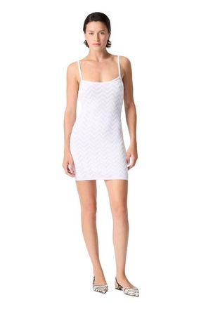 Missoni Chevron Cotton And Viscose Mini Dress in White at Nordstrom, Size 38 It