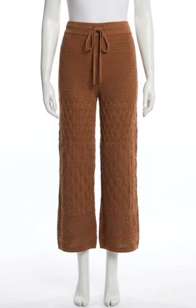 Z Supply Adia Crochet Pant In Teakwood