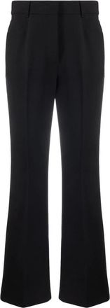 Stella McCartney Wijde broek - Dames - Wijde Broeken - Zwart - L - Wol - Broeken