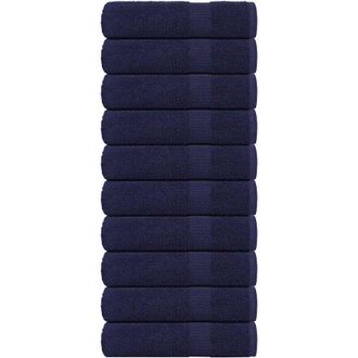 vidaXL Vidaxl Toallas De Ba&ntilde;o Frogn 10 Uds Azul Marino 100x150 Cm 360 G/m&sup2;