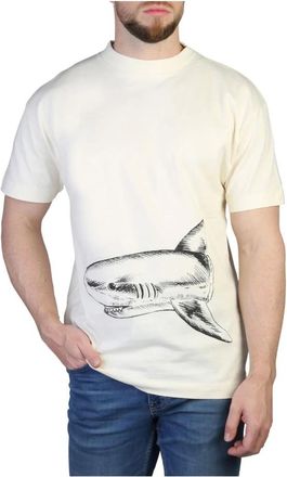 Palm Angels Heren, Tops, Wit, Maat: XS Katoen