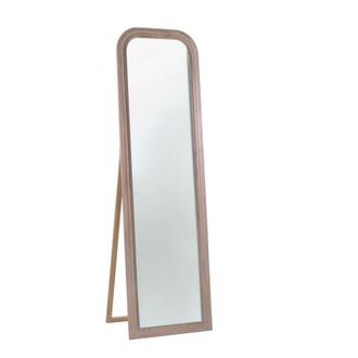 Vacchetti Vacchetti - Espejo Suelo Madera Crema Envejecido Mate Ovalado Cm50xh170x2