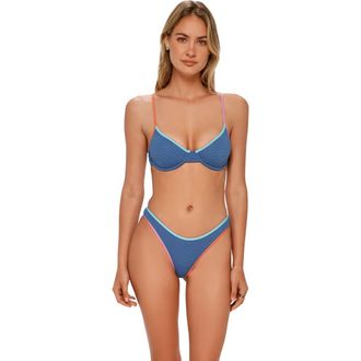 Swim Systems Dani Scoop Bikini Swim Bottoms in Desert Sky Lurex at Nordstrom, Size X-Large